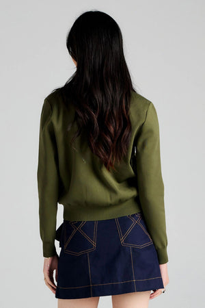 RUNAWAY KNIT CARDIGAN GREEN