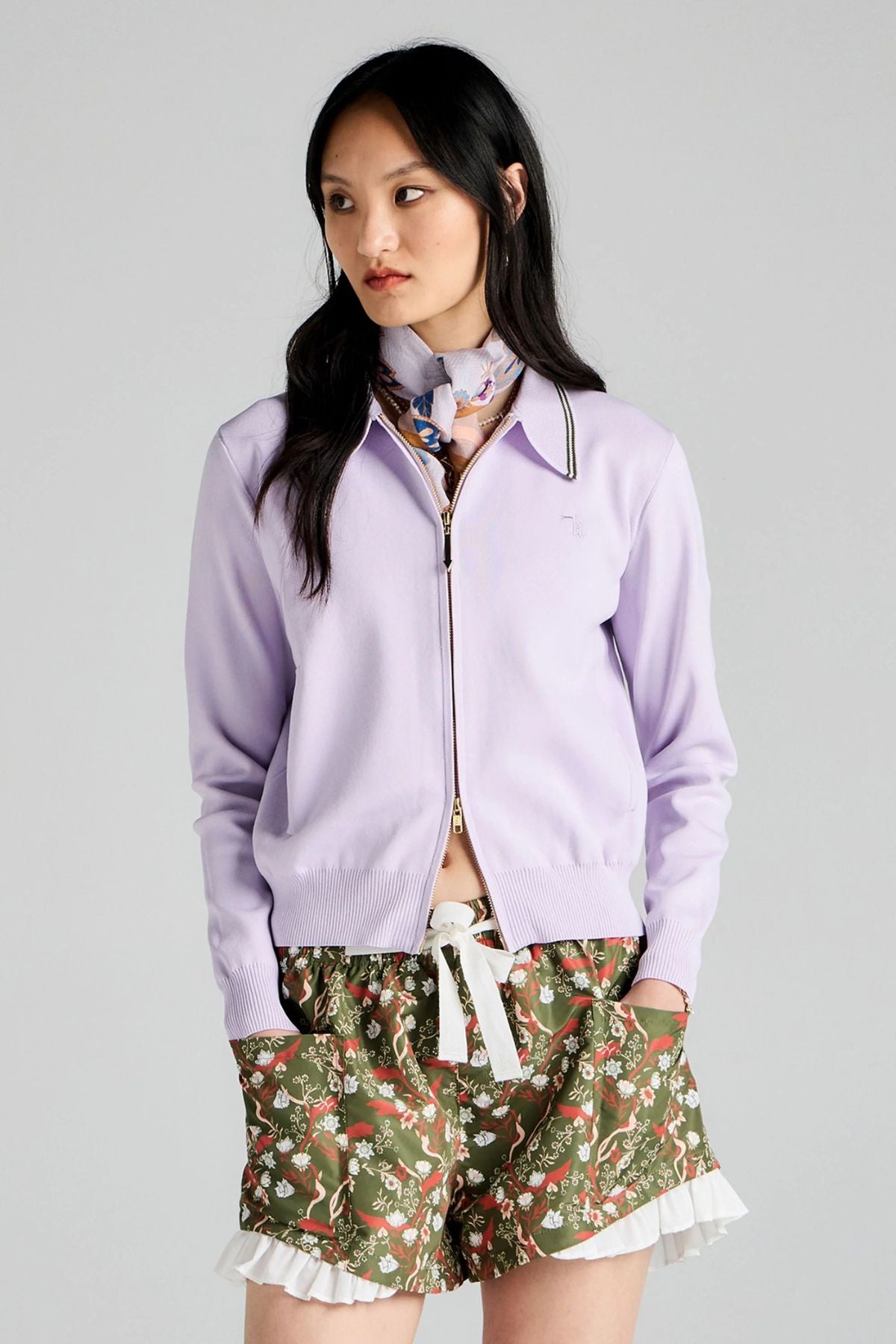 RUNAWAY KNIT CARDIGAN LILAC