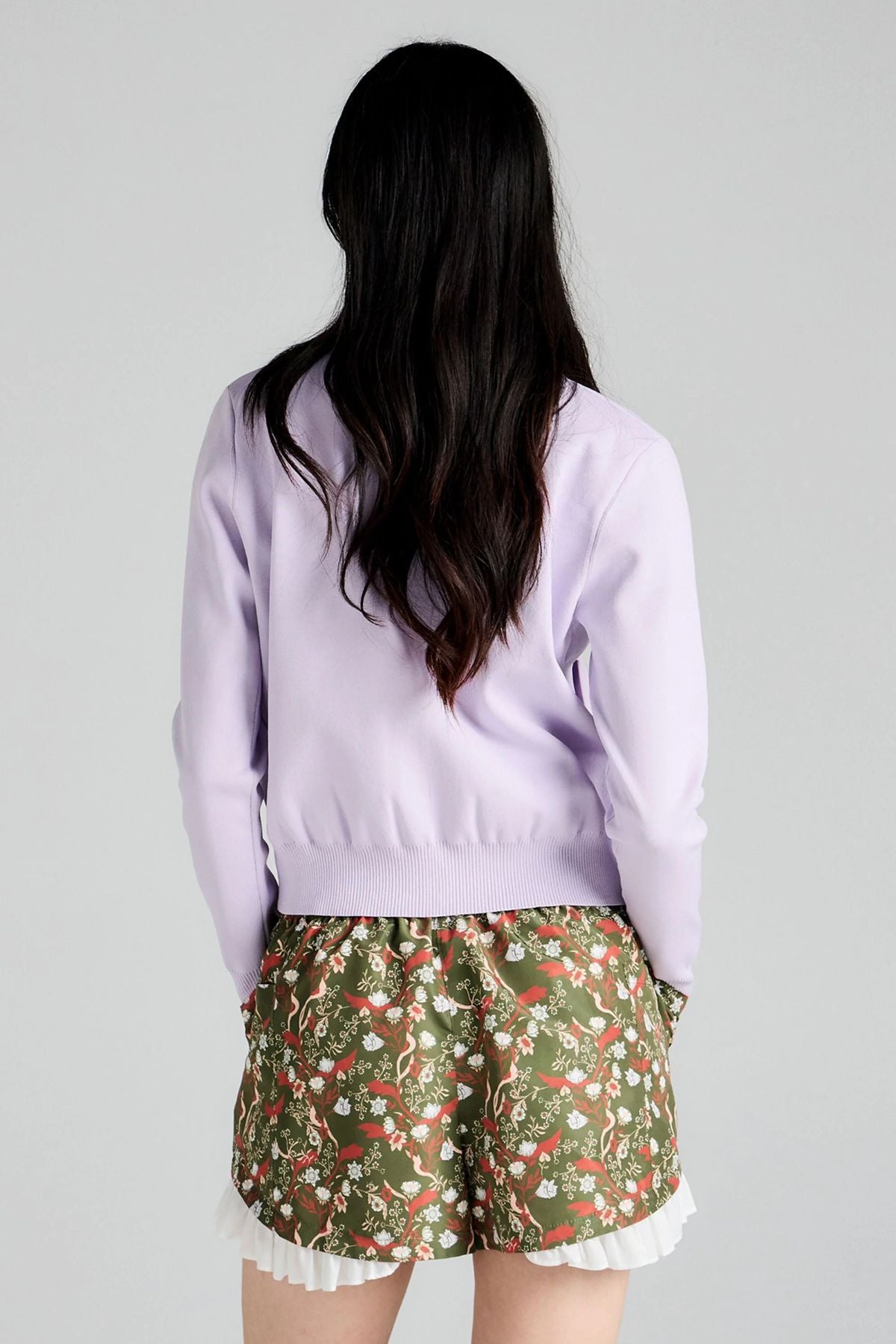 RUNAWAY KNIT CARDIGAN LILAC
