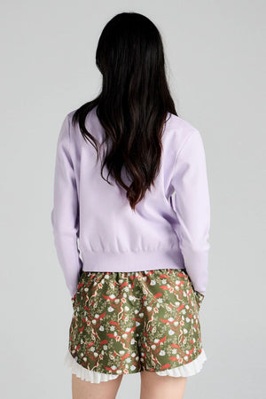 RUNAWAY KNIT CARDIGAN LILAC