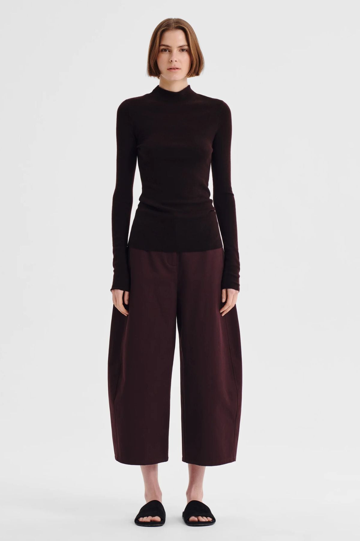 TALIA MERINO KNIT TOP ESPRESSO