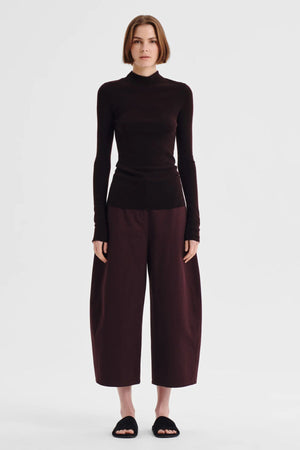TALIA MERINO KNIT TOP ESPRESSO