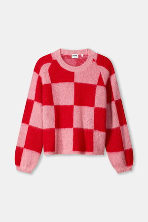 PULLOVER CHECKS RED
