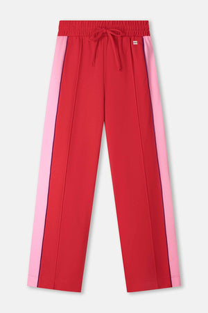 PANT COLOUR BLOCK CHILLI RED