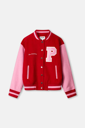 JACKET BASEBALL CHILLI RED