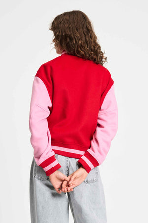 JACKET BASEBALL CHILLI RED