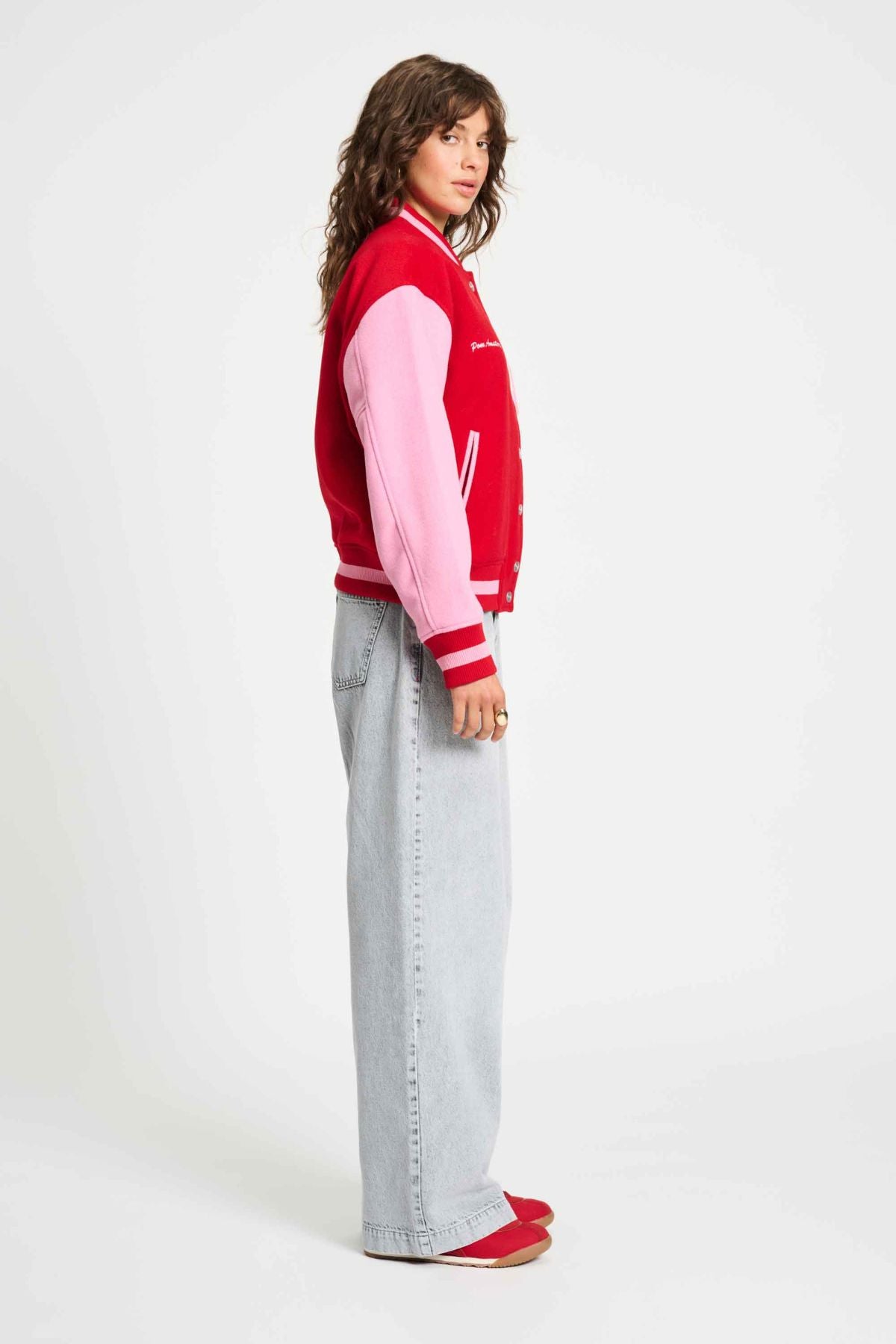 JACKET BASEBALL CHILLI RED