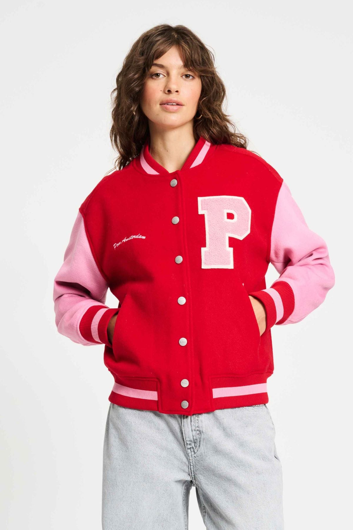 JACKET BASEBALL CHILLI RED
