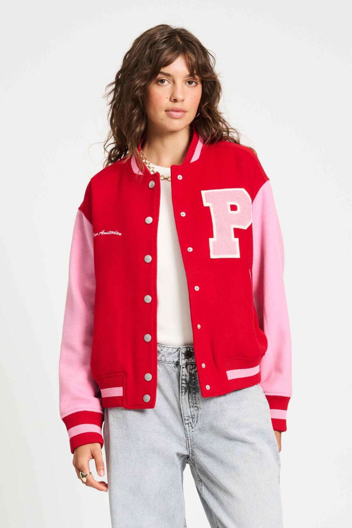 JACKET BASEBALL CHILLI RED
