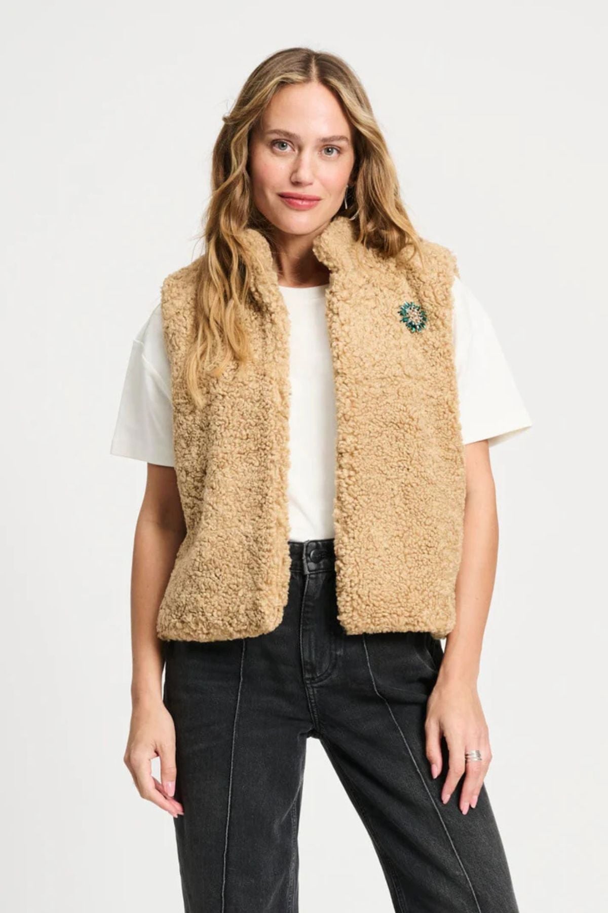 GILET TEDDY LOVE BROWN