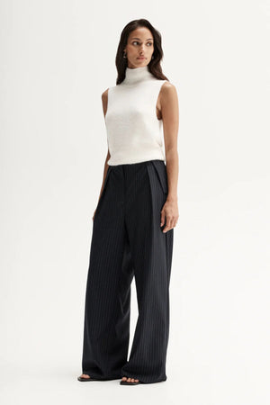 TOBIAS PANT MIDNIGHT NAVY PINSTRIPE