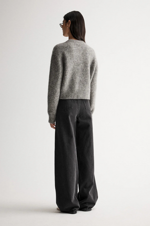 ABIGAIL KNIT CARDIGAN GREY MARLE