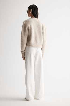 ABIGAIL KNIT CARDIGAN WHITE MARLE
