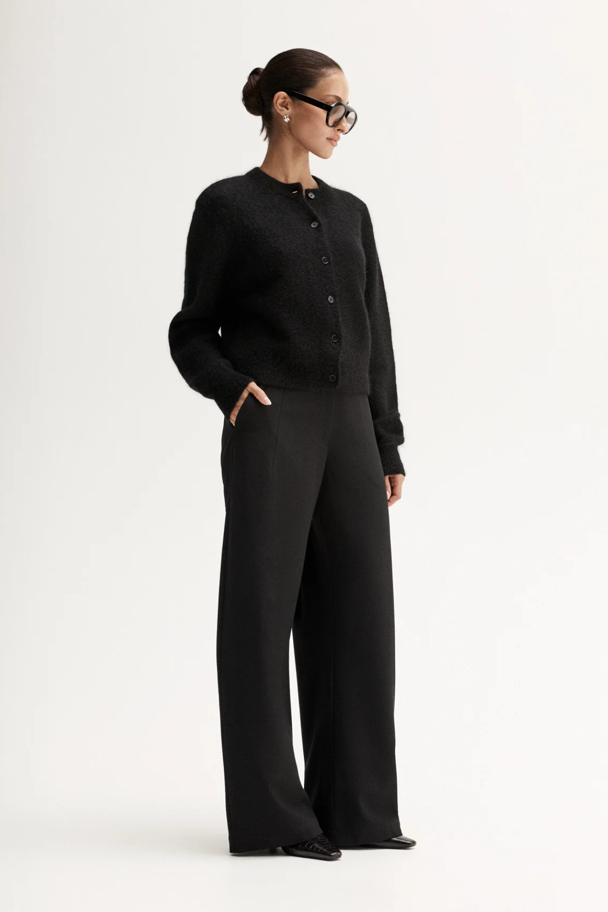 ABIGAIL KNIT CARDIGAN BLACK