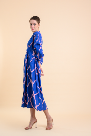 ABITO DRESS ODYSSEY BLUE PINK
