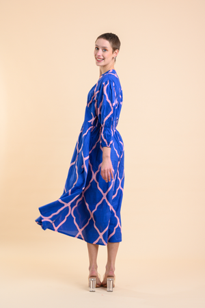 ABITO DRESS ODYSSEY BLUE PINK
