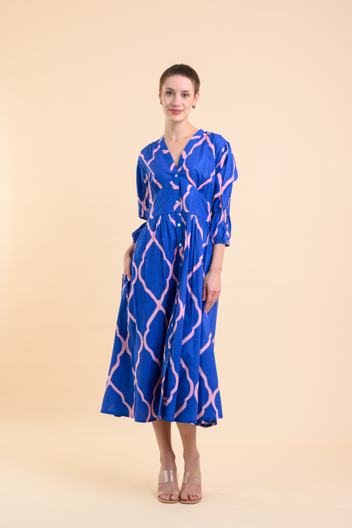 ABITO DRESS ODYSSEY BLUE PINK