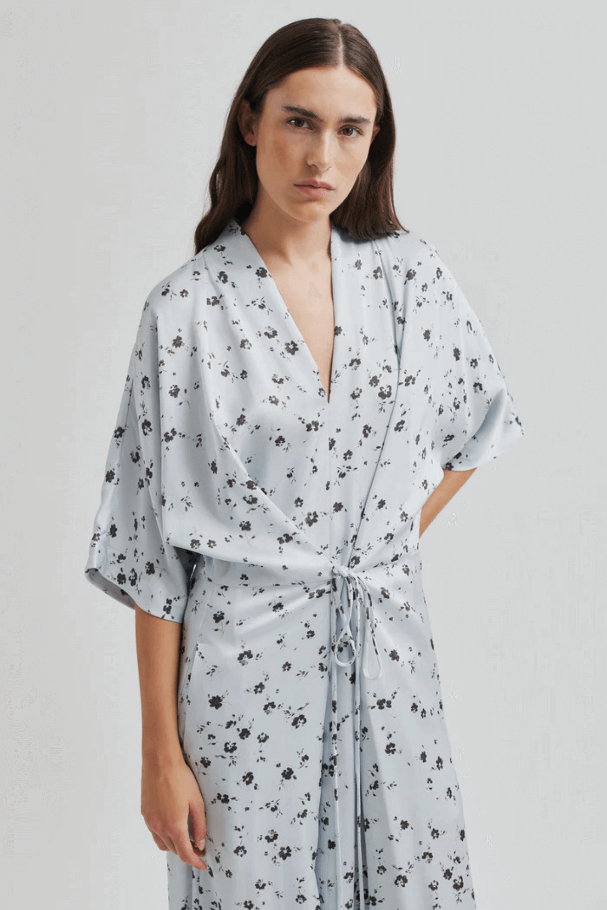 ADIRA PRINTED DRESS GRAY DAWN