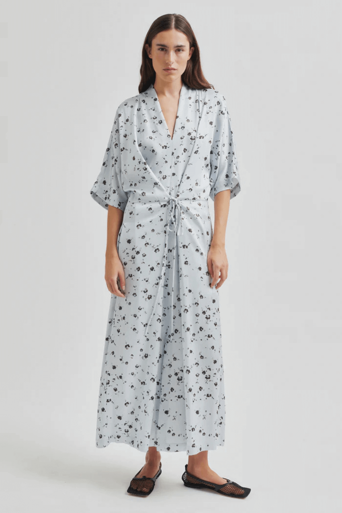 ADIRA PRINTED DRESS GRAY DAWN