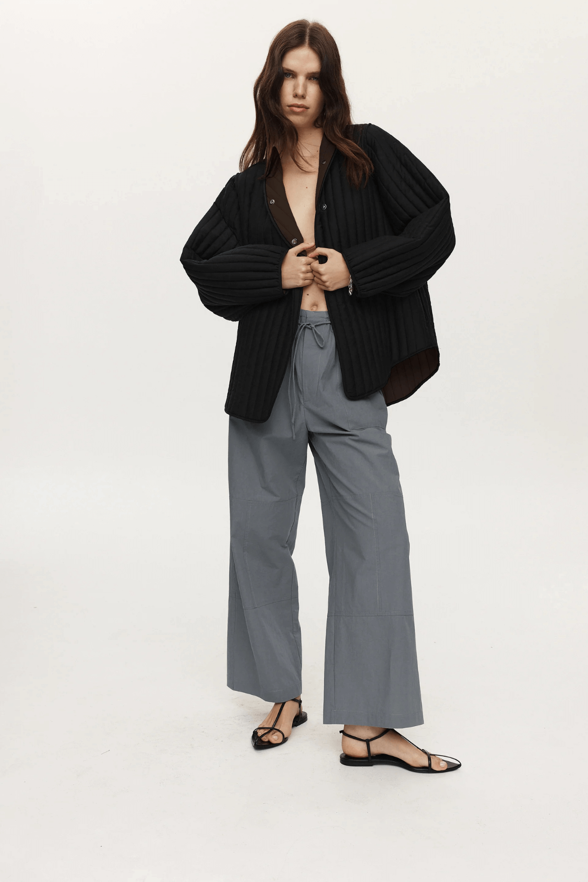 AGNES JACKET BLACK/CHOCOLATE