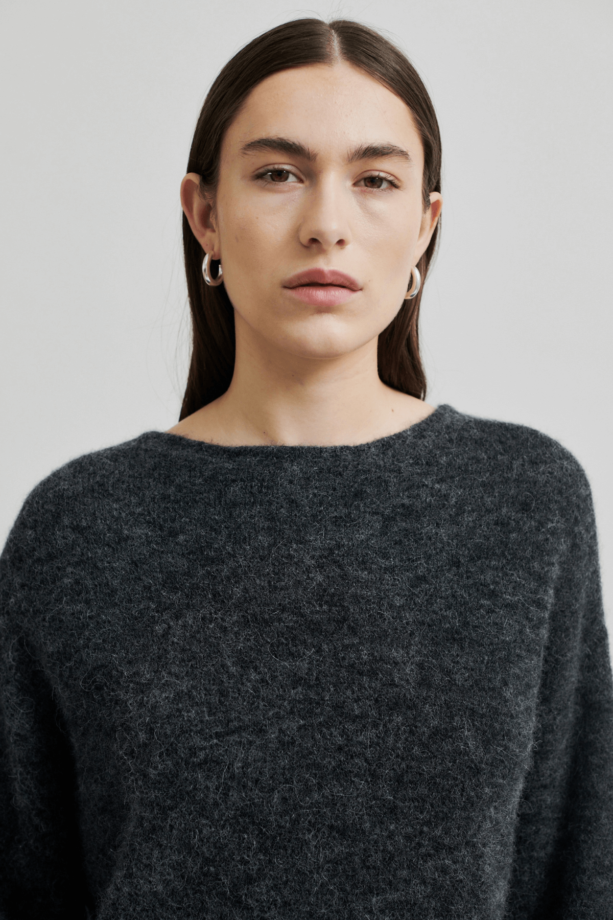 AINA KNIT CARDIGAN DARK GREY