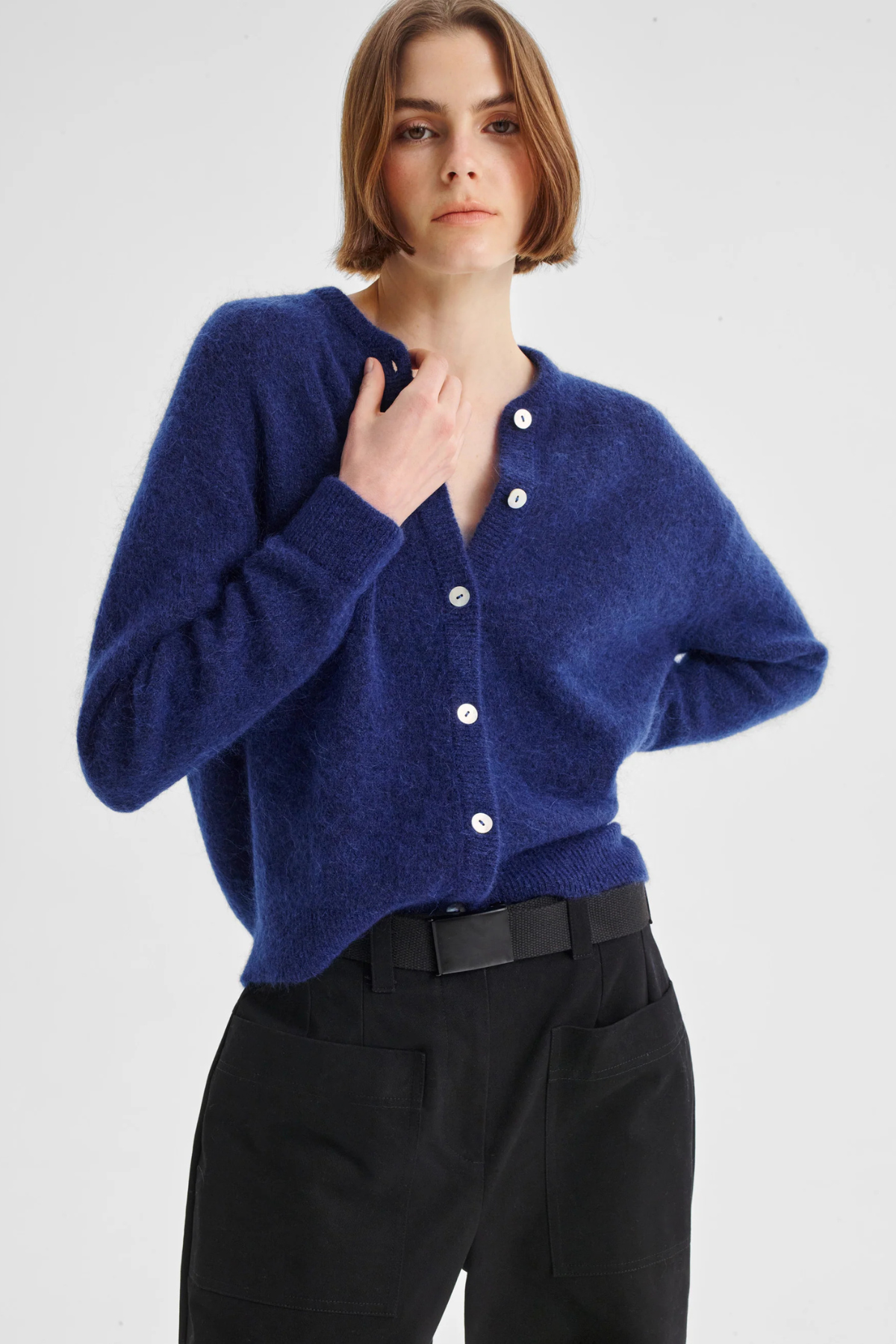 ALBI KNIT CARDIGAN COBALT