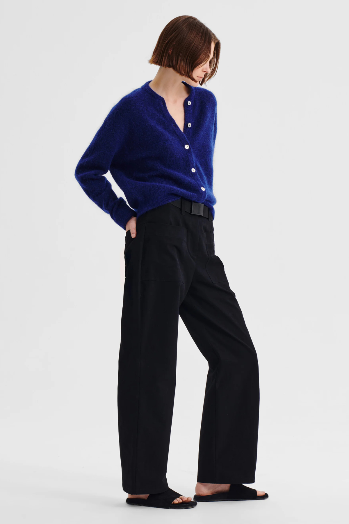 ALBI KNIT CARDIGAN COBALT