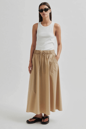 ALISA TRIM DETAIL SKIRT PURE CASHMERE