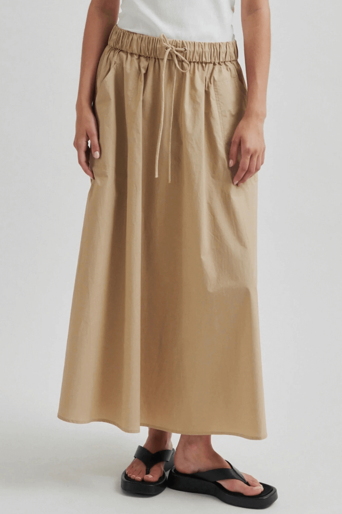 ALISA TRIM DETAIL SKIRT PURE CASHMERE