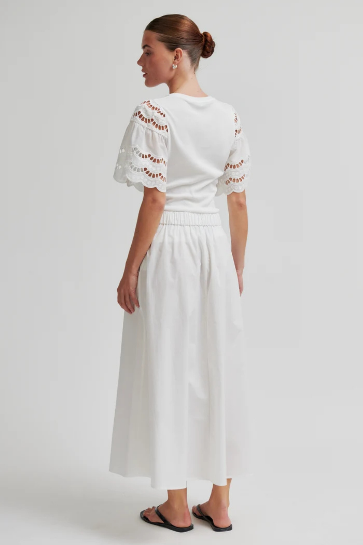 ALISA DRAWSTRING SKIRT WHITE