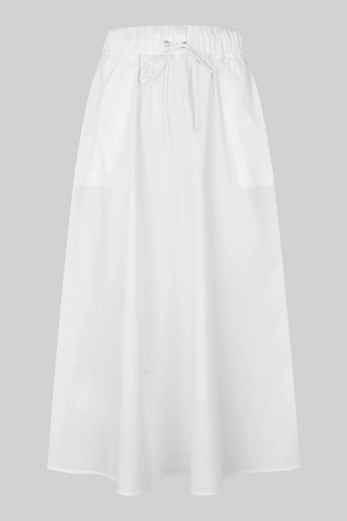 ALISA DRAWSTRING SKIRT WHITE