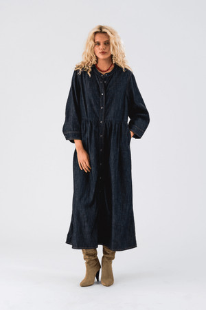 ALIYA MAXI DRESS BLUE