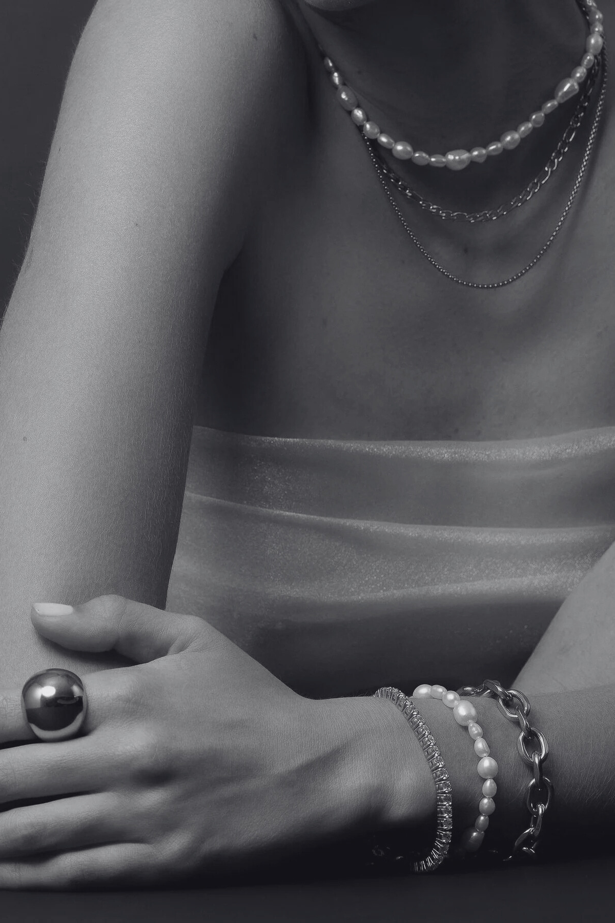 ALLURE BRACELET PEARL/SILVER