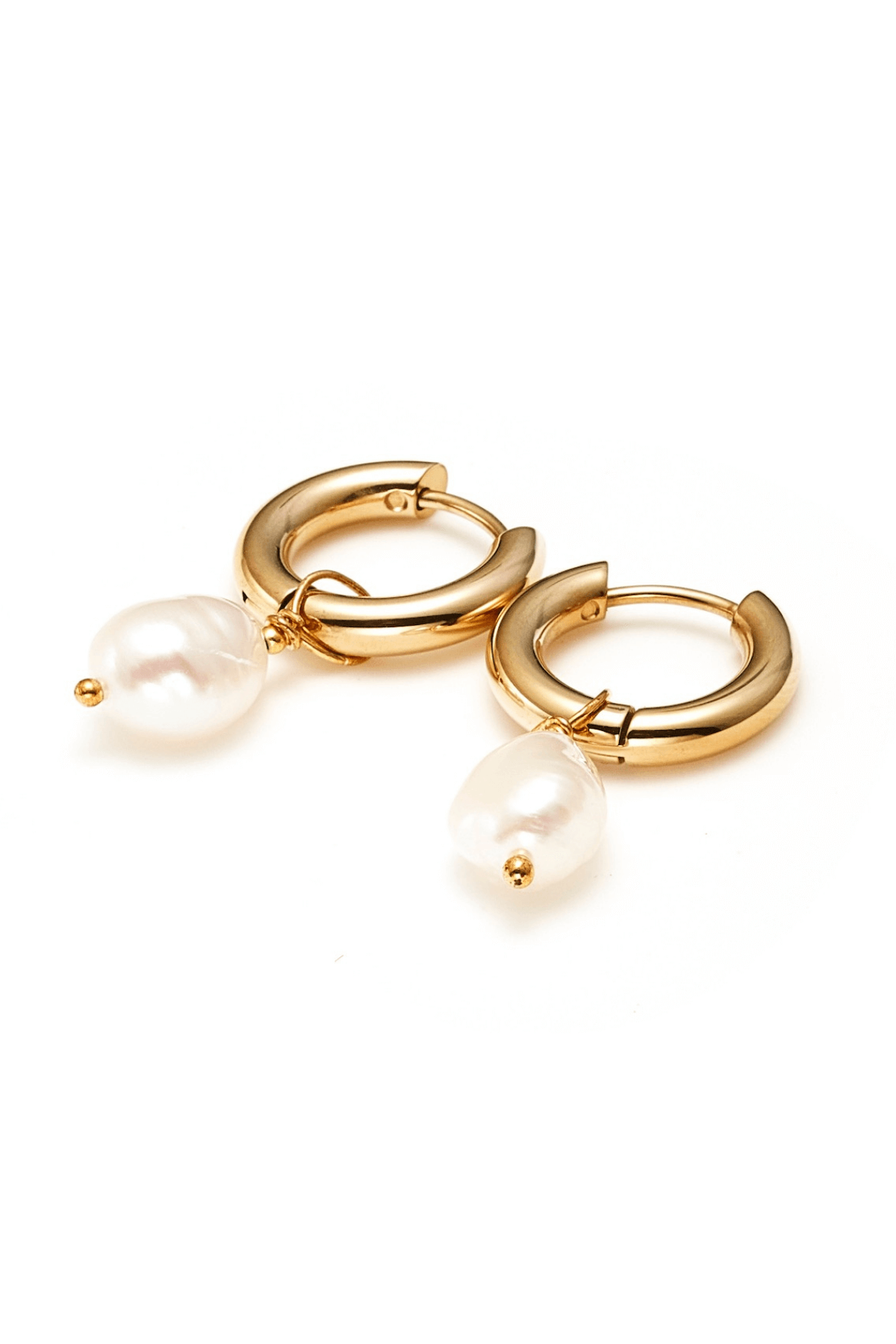 ALLURE HOOPS PEARL/GOLD