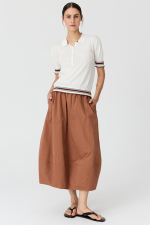 ALMA BUBBLE SKIRT TOFFEE