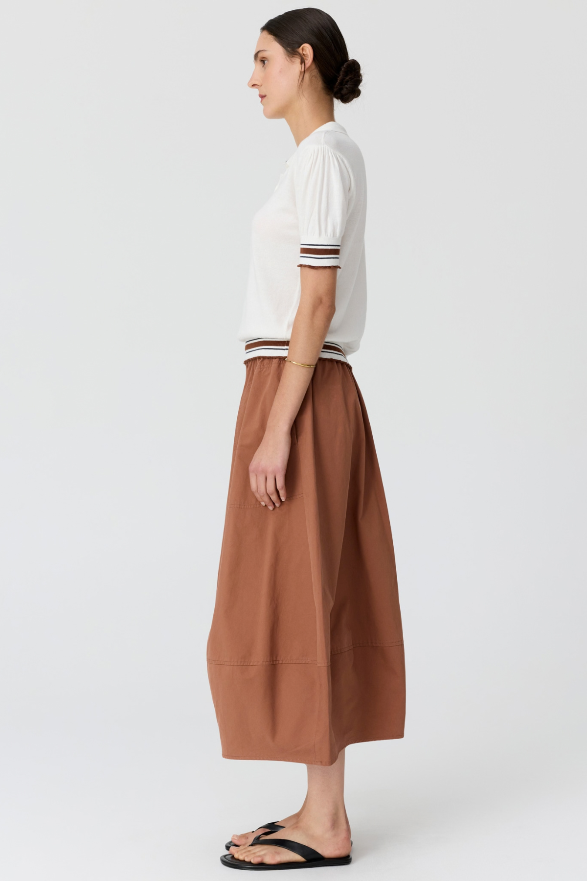 ALMA BUBBLE SKIRT TOFFEE