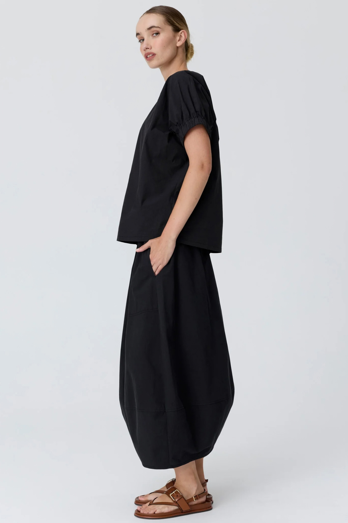 ALMA BUBBLE SKIRT BLACK