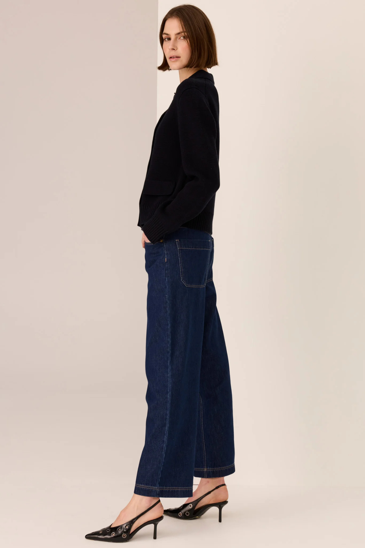ANDIE CROPPED JEAN DARK WASH