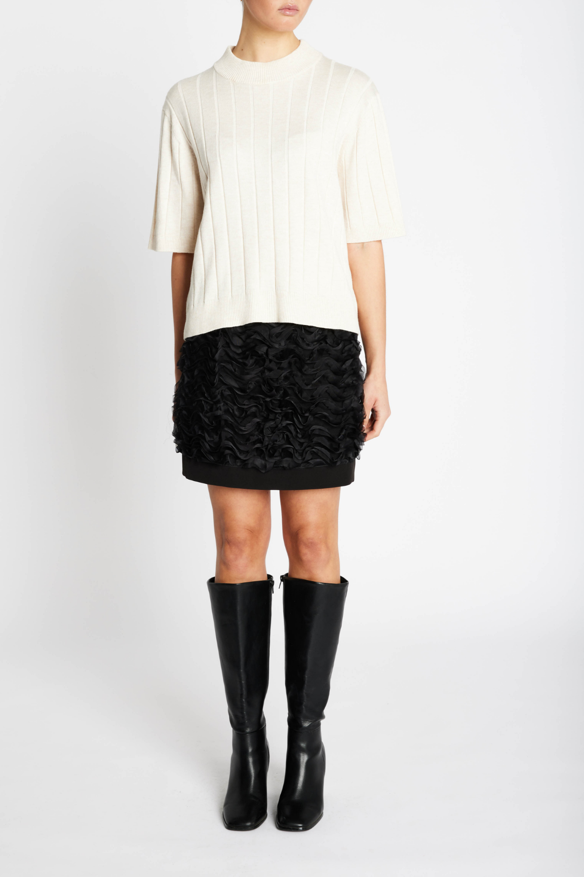 ANEMONE GLADY KNIT WHITE CREAM
