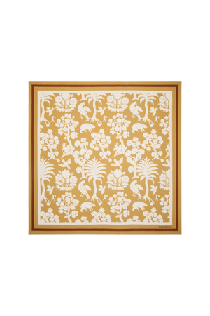 ANIMAL KINGDOM CLASSIC SILK SCARF OCHRE