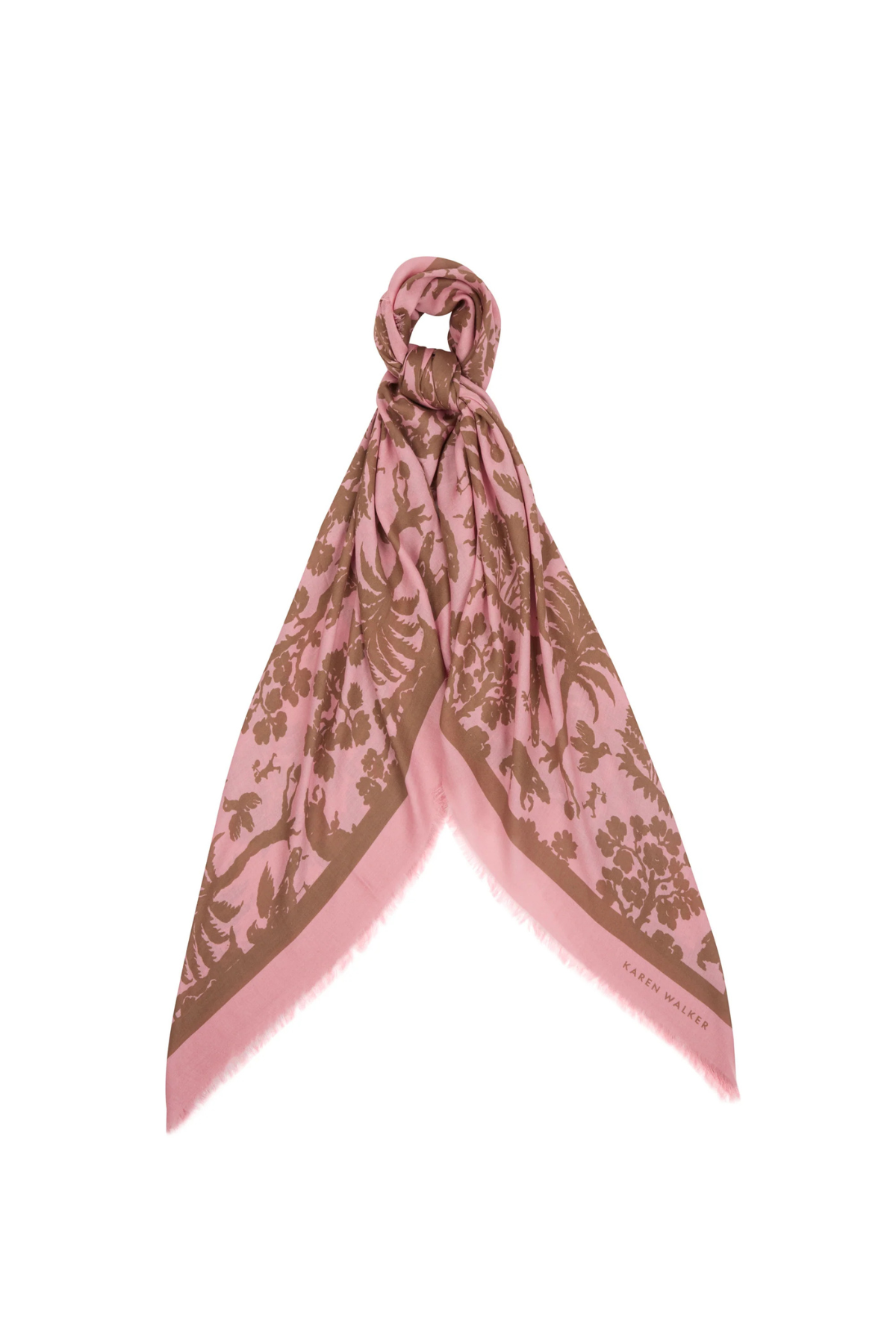 ANIMAL KINGDOM MODAL TWILL SCARF PINK