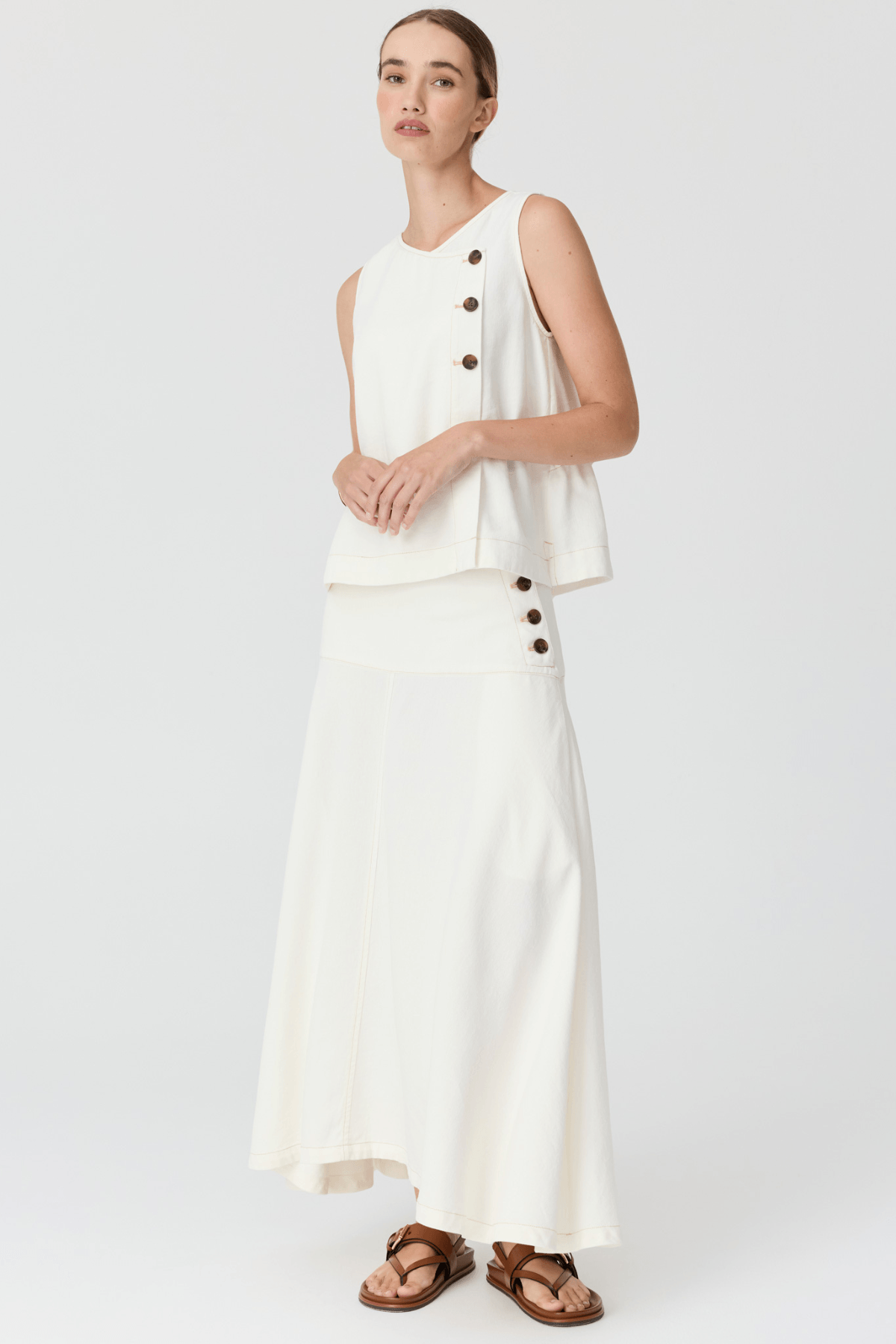 ANISE BUTTON TANK CHALK
