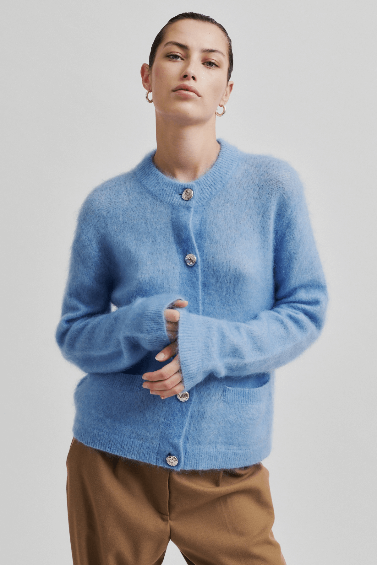 ANNELEEN KNIT CARDIGAN VISTA BLUE