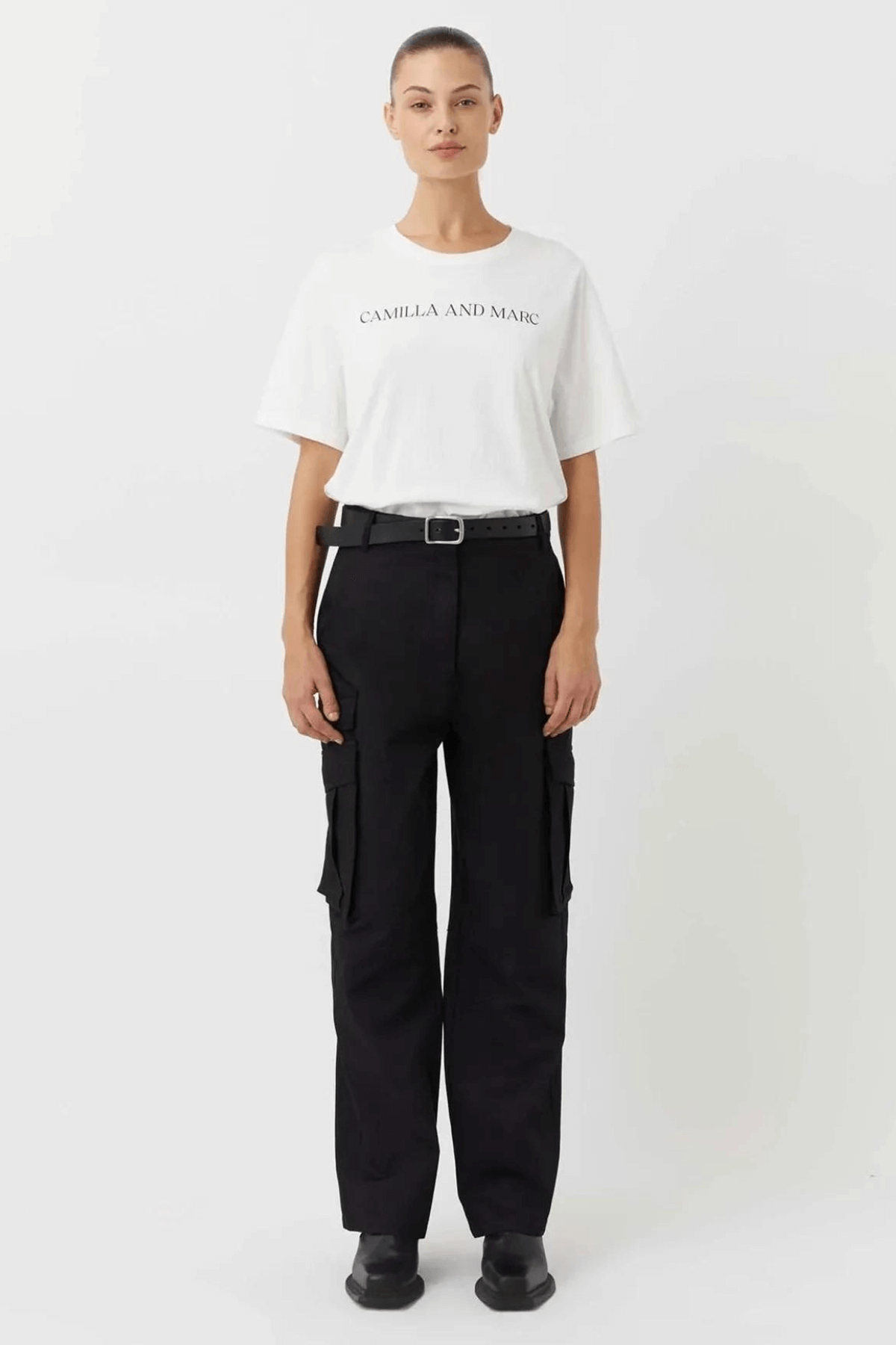 ASHER TEE WHITE/BLACK