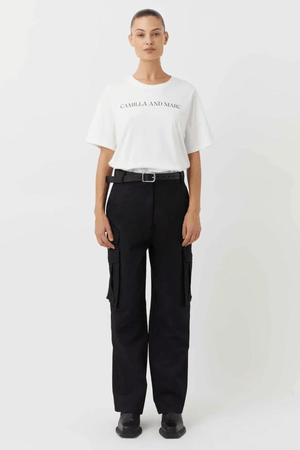 ASHER TEE WHITE/BLACK