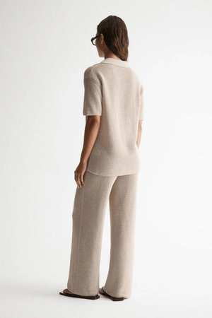 ASPEN CROCHET SHIRT TAUPE