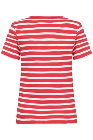 ASTER SS T-SHIRT FLAME WHITE STRIPE