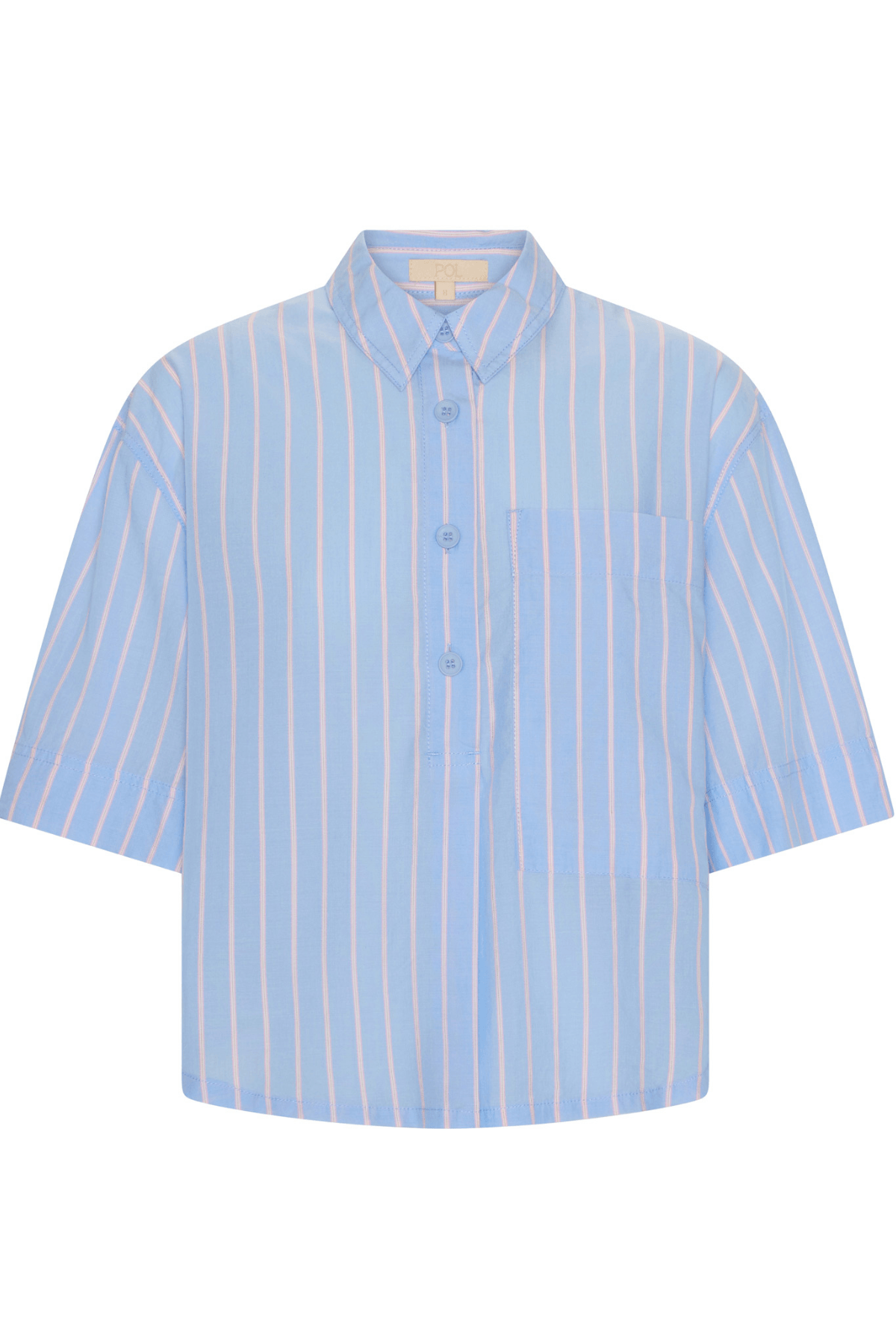 AUBIN CAMP SHIRT BLUE/PINK