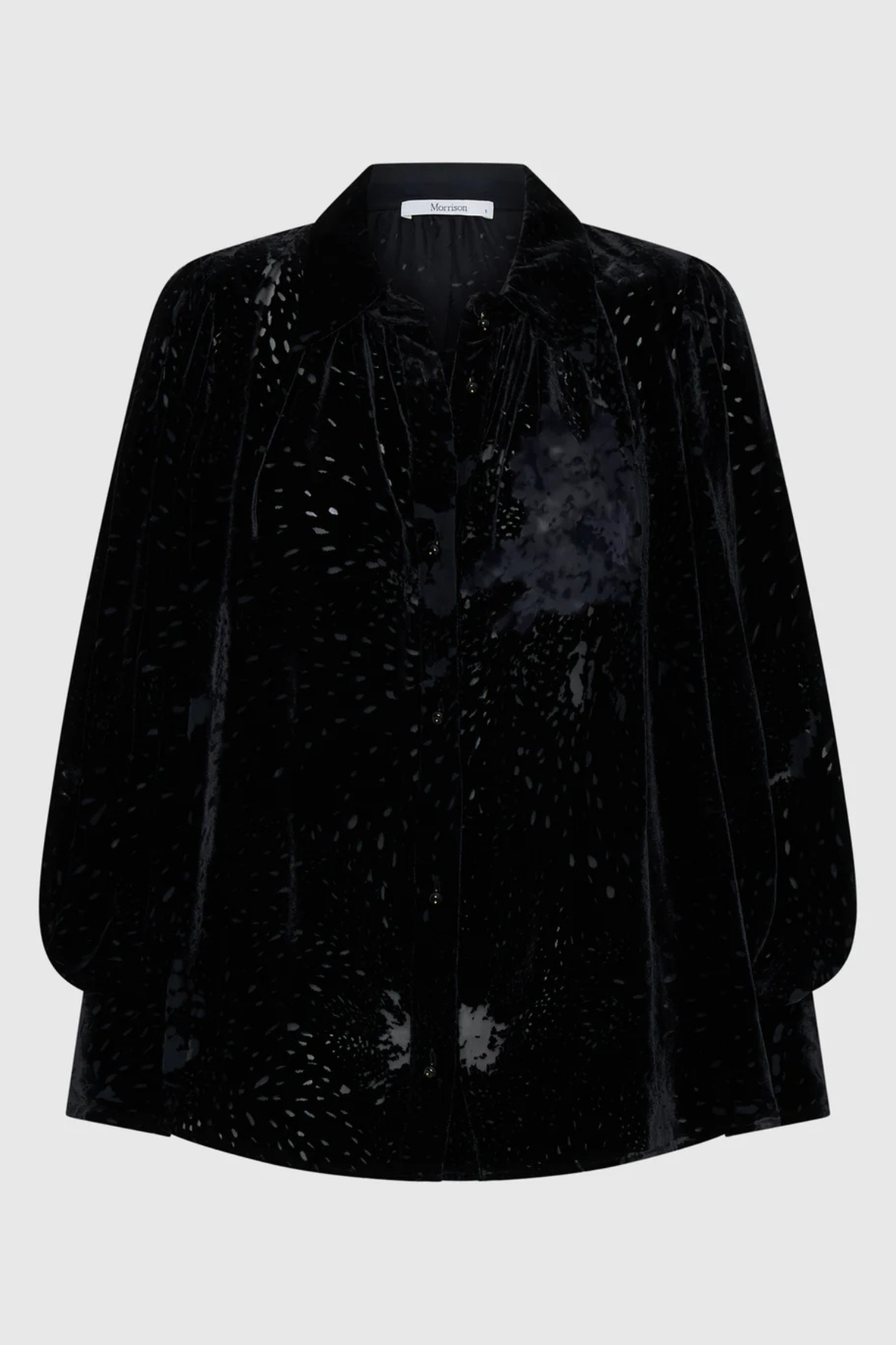AURORA VELVET BLOUSE BLACK
