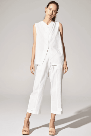 AVA DRAPED REVERSIBLE TANK WHITE